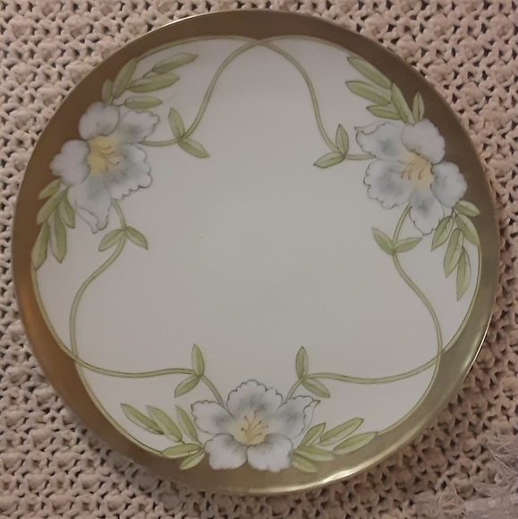 PT BAVARIA c1910 PORCELAIN SERVING PLATE 11.75" Handpainted Heavy Gild - Picture 5 of 5